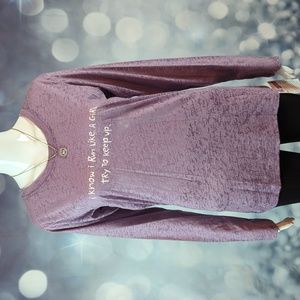 One More Mile sz XL NWT Semi Sheer Performance running shirt long sleeve